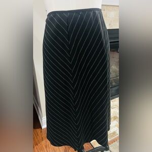 1990s Wrapper Black Pinstripe Skirt 26” length Size Small